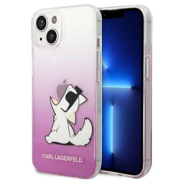 Karl Lagerfeld Choupette Fun Pink maskica za iPhone 14 Plus