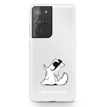 Karl Lagerfeld Prozirna maskica za Samsung Galaxy S21 Ultra, Choupette Fun