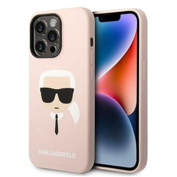 Karl Lagerfeld silikonska MagSafe maskica za iPhone 14 Pro svijetlo ružičasta