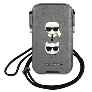 Karl Lagerfeld Saffiano Ikonik siva maskica za iPhone 12 Pro Max