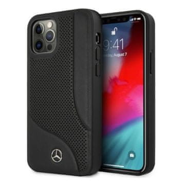 MERCEDES Perforirana kožna futrola za iPhone 12 Pro Max , crna