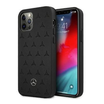 MERCEDES Kožna maska za iPhone 12 Pro Max sa zvjezdanim uzorkom, crna
