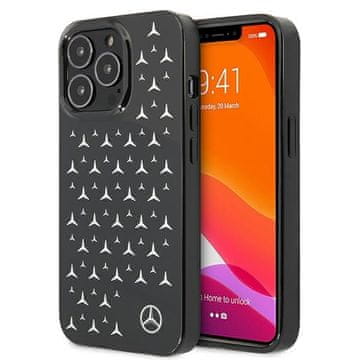 MERCEDES Futrola za iPhone 13 Pro s uzorkom srebrnih zvijezda, crna