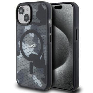 Tumi Futrola za iPhone 15 Frosted Camo MagSafe tvrda futrola 6.1" crna