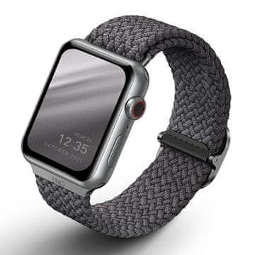 UNIQ Apple Watch remen 40mm Aspen pleteni sivi