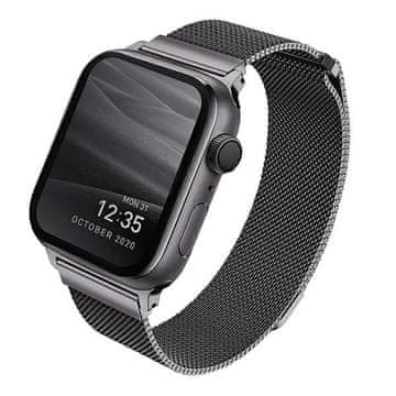 UNIQ Remen za Apple Watch Series 1 od nehrđajućeg čelika, grafitna