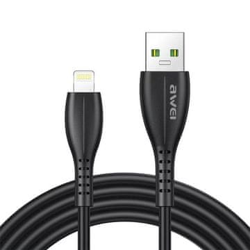 Awei USB na Lightning kabel 1m za brzo punjenje, crni