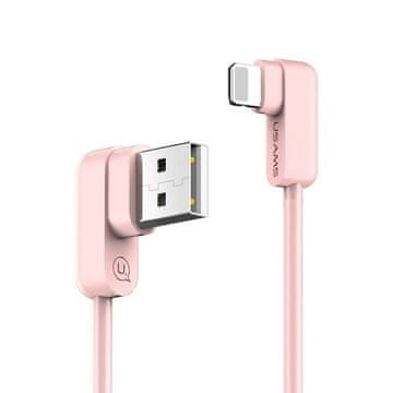 USAMS Lightning kabel 1,2 m za brzo punjenje, ružičaste boje