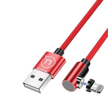 USAMS Lightning kabel 1m magnetski kutni crveni