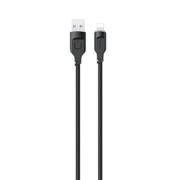 USAMS Lightning kabel 1,2 m za brzo punjenje, crni