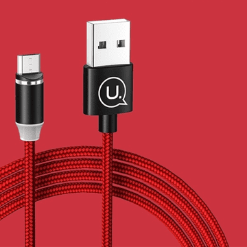 INNA Usams U-Sure Magnetski Kabel Za Micro Usb 1M 2.1A Pleteni Crveni