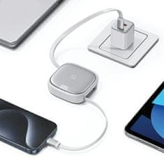 INNA Usams 3-U-1 Kabel Za Microusb Usb-C Na Lightning 60W Uvlačivi Srebrni S
