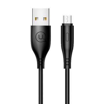 USAMS kabel U18 microUSB 2A brzo punjenje 1m crno/crno SJ268USB01 (US-SJ268)