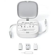 INNA Usams 3-U-1 Kabel Za Microusb Usb-C Na Lightning 60W Uvlačivi Srebrni S