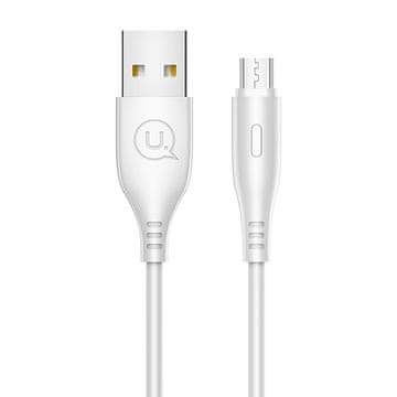 USAMS kabel U18 microUSB 2A brzo punjenje 1m bijelo/bijelo SJ268USB02 (US-SJ268)