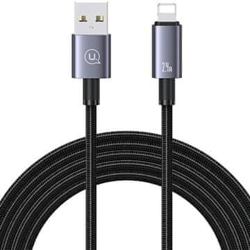 USAMS USB na Lightning kabel 2.4A 1.2m brzo punjenje čelik/tamni SJ667USB01 (US-SJ667)