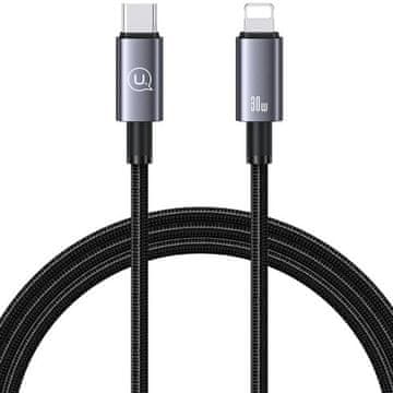 USAMS USB-C na Lightning kabel 30W 1.2m brzo punjenje čelik/tamni SJ662USB01 (US-SJ662)