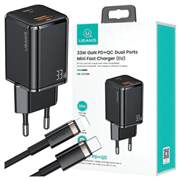INNA Usams Zidni Punjač 1Xusb-C 1Xusb T43 Za Apple Mobilne Telefone Za Lightning