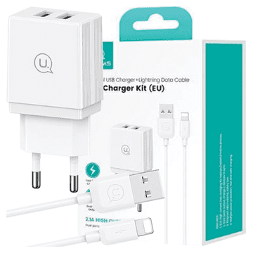 INNA Usams 2Xusb 18W Punjač Za Iphone 11 12 13 14 S Lightning Kabelom