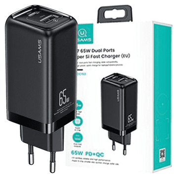 USAMS Usams 1Xusb-C 1Xusb T47 65W Pd Punjač Za Mobitele S Brzim Punjenjem