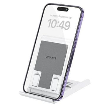 USAMS sklopivi stolni stalak za telefon/tablet bijeli