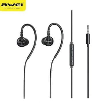 Awei L3 stereo slušalice 3,5 mm priključak crne boje