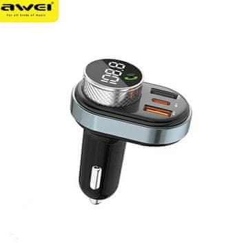 Awei Handsfree za C-843 Bluetooth 5.0 FM USB/USB-C Crni