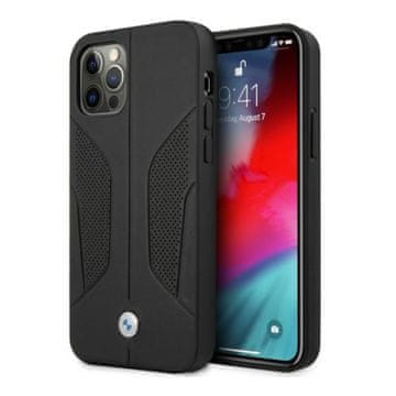 Bmw Bmw Tvrda Kožna Futrola Za Iphone 12 Pro Max 6.7" S Perforiranim Stranicama