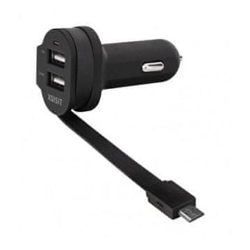 6A Xqisit dvostruki USB auto punjač crne boje