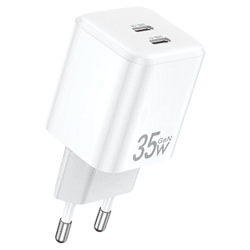 Awei Awei Pd65 Eu Punjač 35W 2X Usb-C Za Iphone Samsung S21 S22 S23
