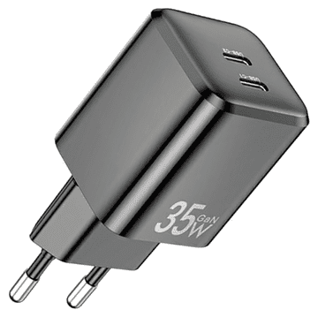 Awei AWEI punjač PD65-EU 35W 2x USB-C crna GaN