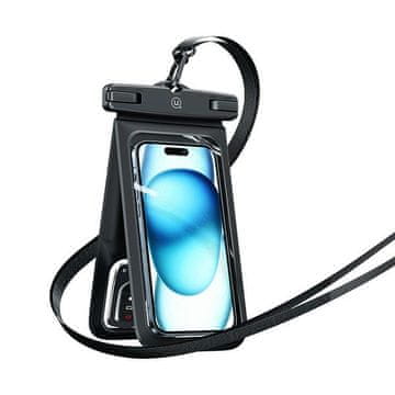 USAMS Vodootporna futrola za 6,7" pametne telefone IP68 dvostruka crna