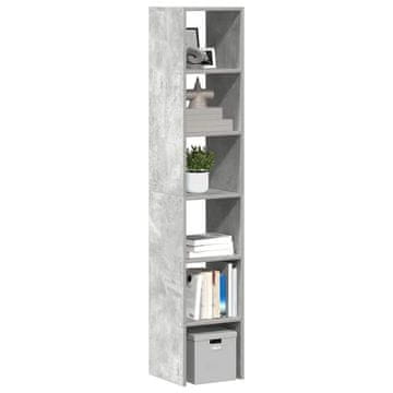 Vidaxl Police za knjige, set od 2, betonsko sive, 30x30x80 cm