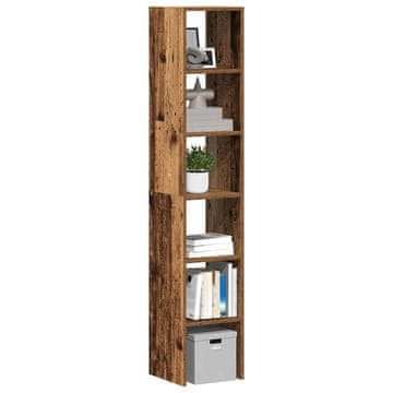Vidaxl Police za knjige, set od 2, reciklirano drvo, 30x30x80 cm