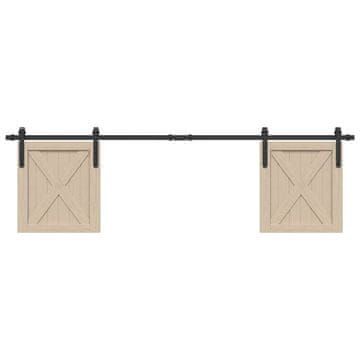 Vidaxl Sustav kliznih vrata za namještaj, 183 cm, ugljični čelik