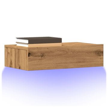 Vidaxl TV stalak s LED rasvjetom Artisan hrast 60x35x15,5 cm