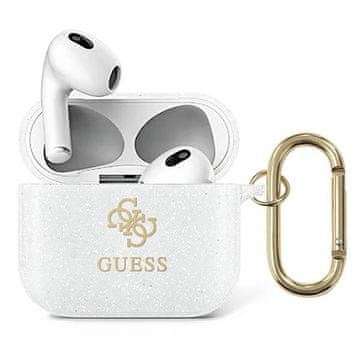 Guess Glitter maskica za AirPods 3, prozirna