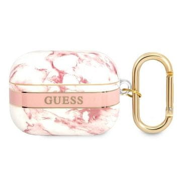 Guess Marble Strap Collection maskica za AirPods Pro, ružičasta