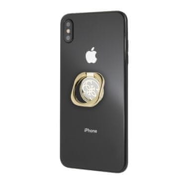 Guess Guess Stalak Za Prsten Za Telefon Zlatni Logo 4G Zlatno-Bijeli Za Iphone 12 13 14