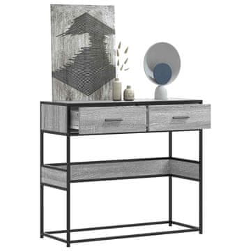 Vidaxl Konzolni stolić, sivi hrast sonoma, 90x35x80 cm