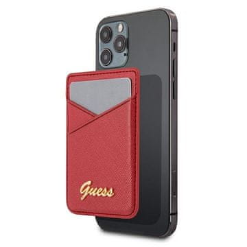 Guess novčanik s utorom za kartice GUWMSSASLREMagSafe Saffiano crveni/ed