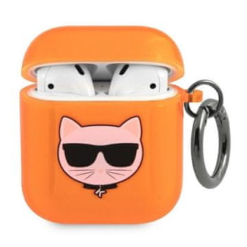Karl Lagerfeld KLA2UCHFO AirPods 1/2 omota narančasta/narančasta Choupette