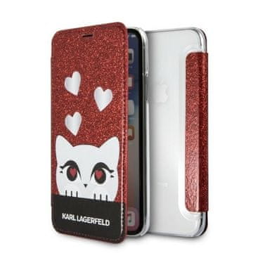 Karl Lagerfeld Valentine crvena preklopna maskica za iPhone X