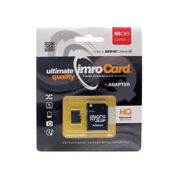 IMRO Imro Microsd Kartica 16Gb Za Mobitele S Kamerama S 10C Adapterom, Brza Brzina