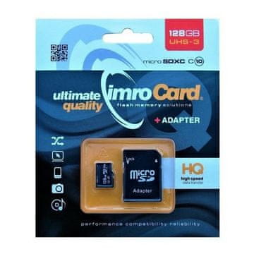 IMRO Imro Microsdxc Memorijska Kartica 128 Gb Za Pametne Telefone I Konzole Uhs-3 Brzo Pisanje