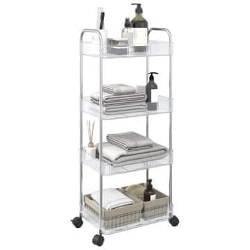 Vidaxl Kolica za pohranu s 4 razine 37x28x95 cm