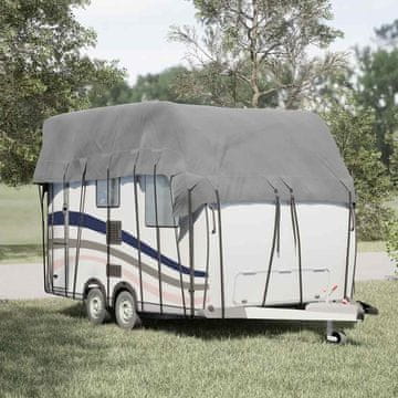 Vidaxl Krovni pokrov za karavan, siv, 600 x 300 cm