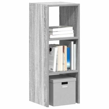 Vidaxl Polica za knjige, siva sonoma hrast, 30x30x80 cm
