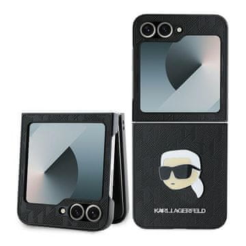 Karl Lagerfeld Maska za Samsung Galaxy Z Flip6 Saffiano Monogram crna