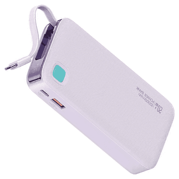 USAMS USAMS powerbank sa smotanom USB-C žicom, 10000 mAh PD 20W Fast Charge XY Series, ljubičasta 10KCD22403 (US-CD224)